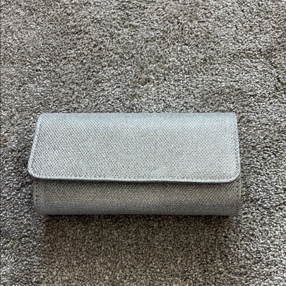 Forever 21 Silver Sparkle Clutch Wristlet
